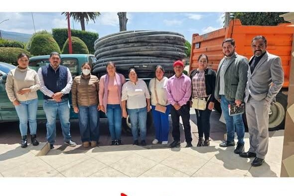 Irimbo: Apoyo a los habitantes de la localidad Los Tepetates con una manguera de 3 pulgadas